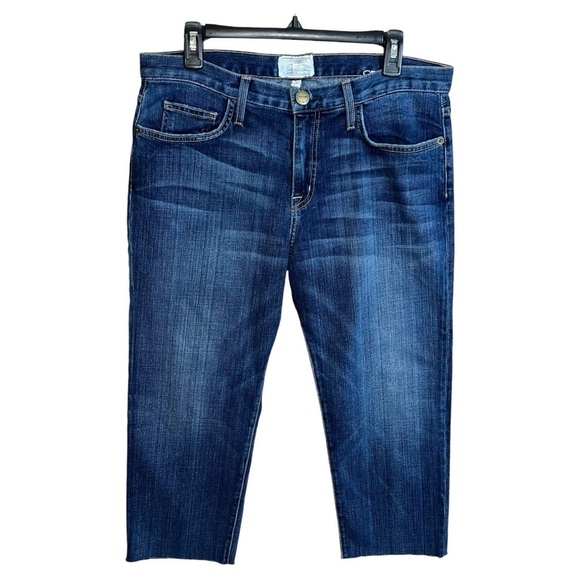 Current Elliott Jeans Women’s Size 29 Blue The Boyfriend Cropped 34x23 - Picture 1 of 7